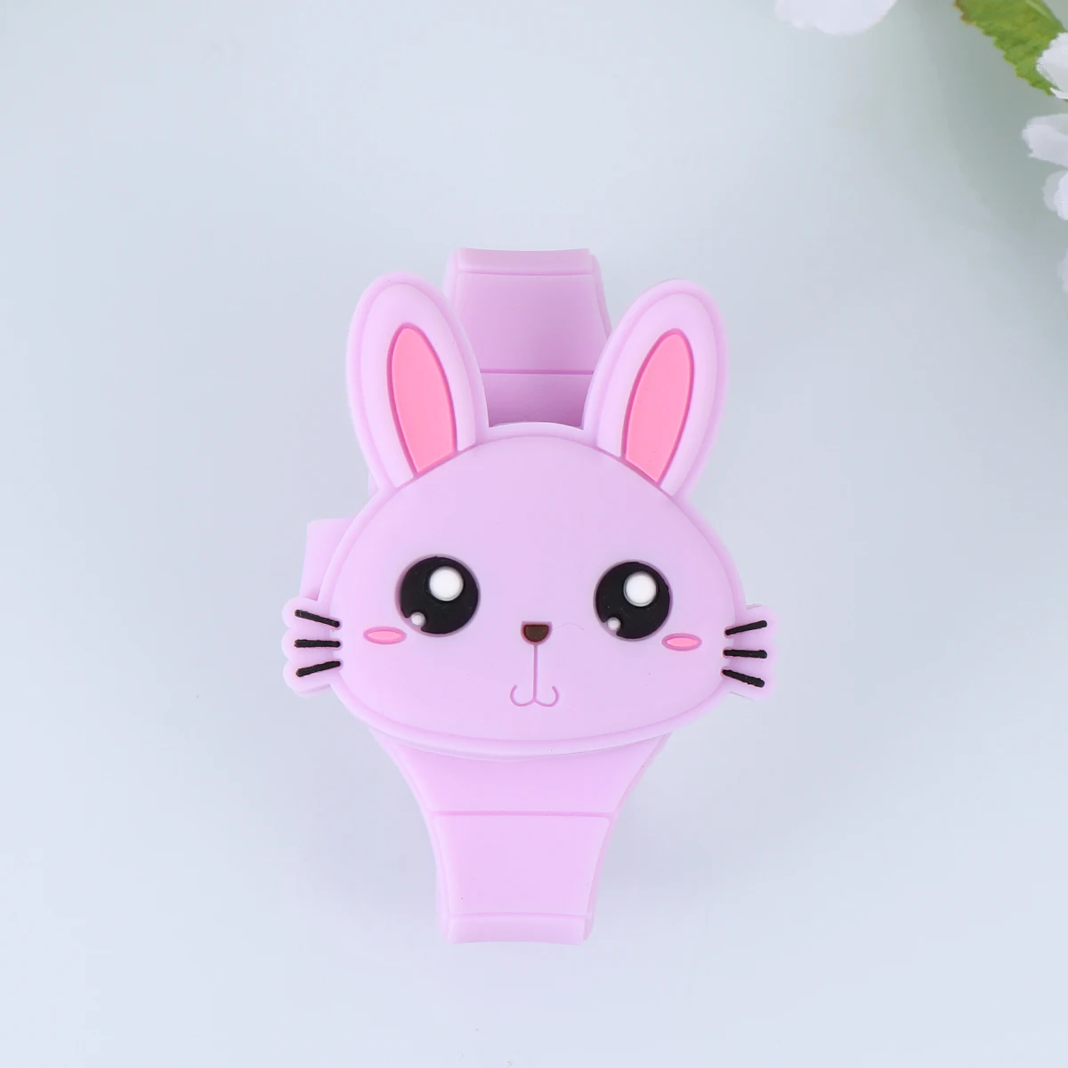 

Colorful Silicone Rabbit Cartoon Watch for LED Illuminated Dial Smooth Strap Safe Skin Friendly Design Excellent Birthday