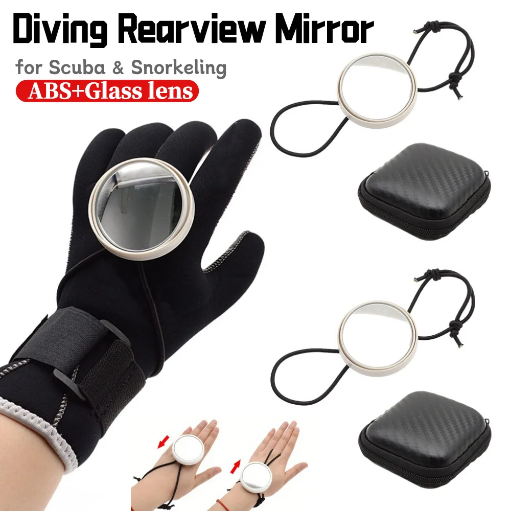 مرآة الرؤية الخلفية البحرية مع مرآة الرؤية الخلفية للغوص، مرآة مراقبة للغوص، مرآة الرؤية الخلفية المستديرة لسلامة الرياضات المائية #1