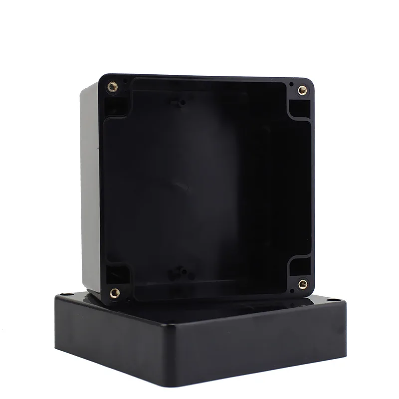 Black Box Outdoor Waterproof Case ABS Plastic Box Electronic Project Instrument Case Electrical Junction Box Enclosure Housing