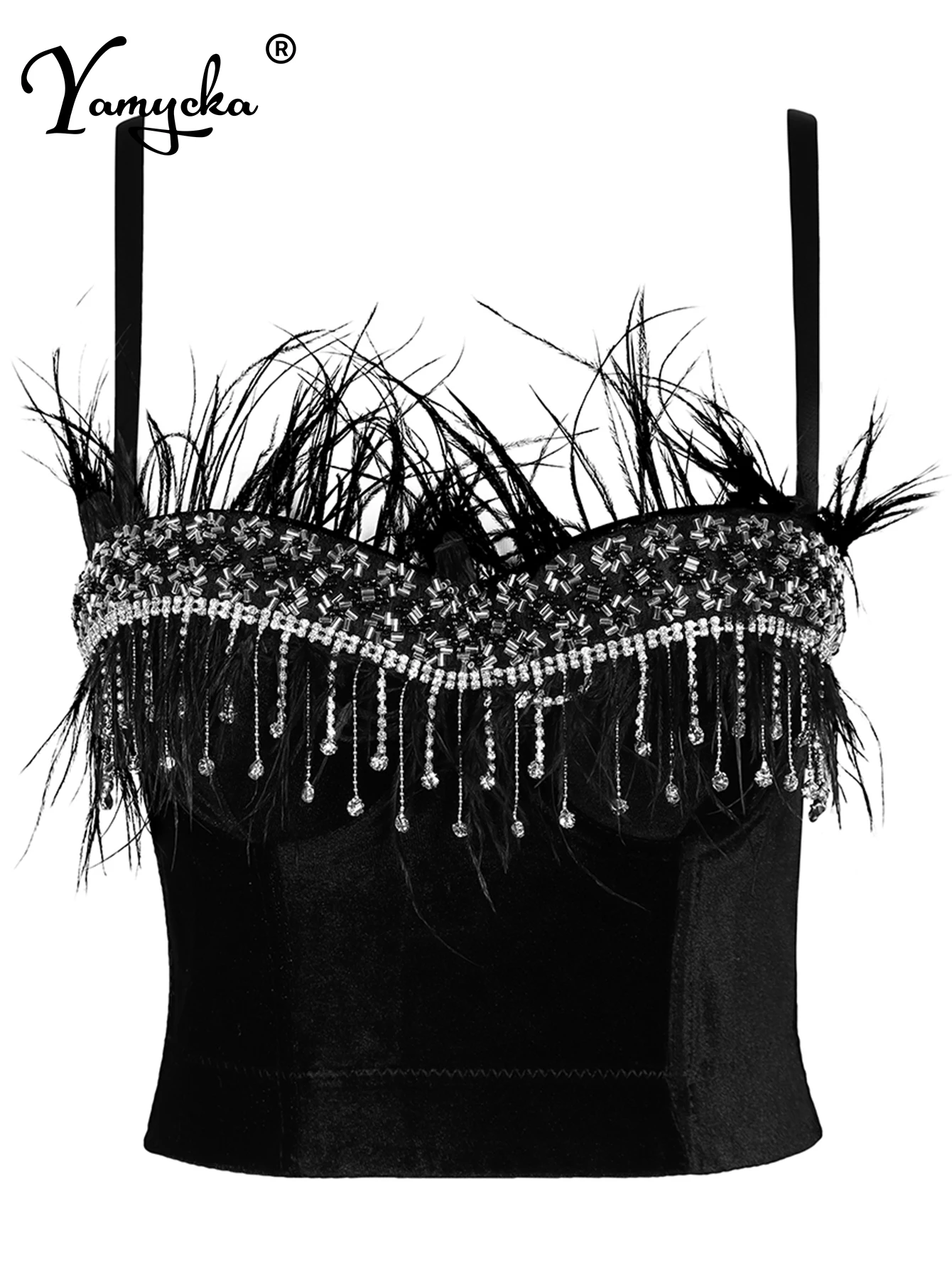 

Sexy halter black rhinestone corset crop top women 2024 summer y2k clothes tank top rave outfit Club Party bustier womens tops
