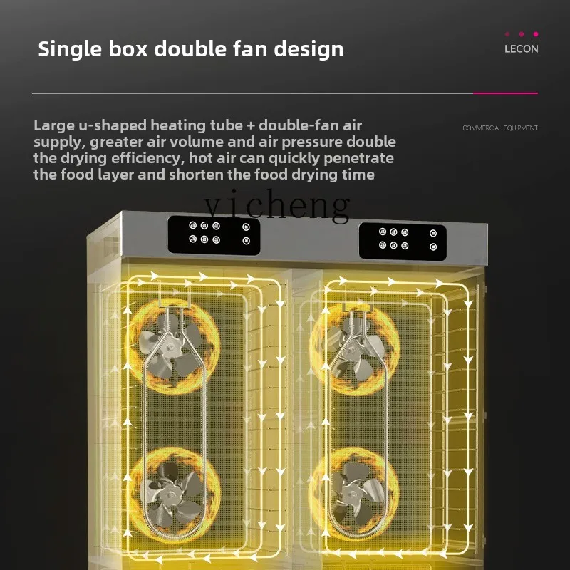 XL เครื่องอบผักและผลไม้เชิงพาณิชย์ขนาดใหญ่ หน่อไม้ อุปกรณ์อบแห้งอาหารอัตโนมัติ