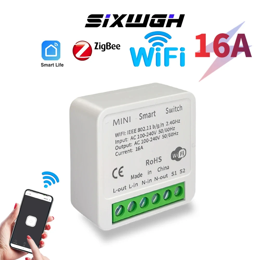 

Умный выключатель Zigbee с дистанционным управлением, совместимый с приложением SmartLife, Google Home и Alexa для умного дома