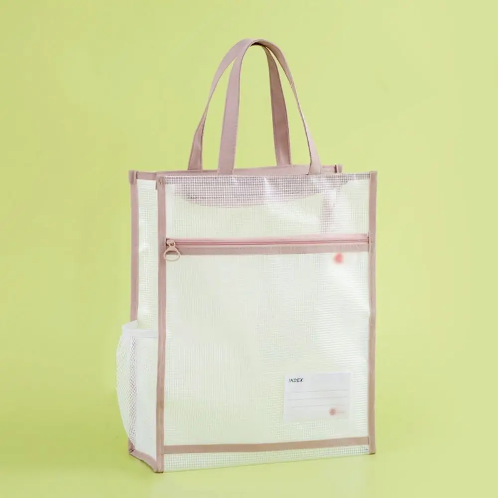 Clear A4 File Storage Bag Thickened Waterproof Zipper Pouch Bag Large Capacity Multi-layer Data Document Bag