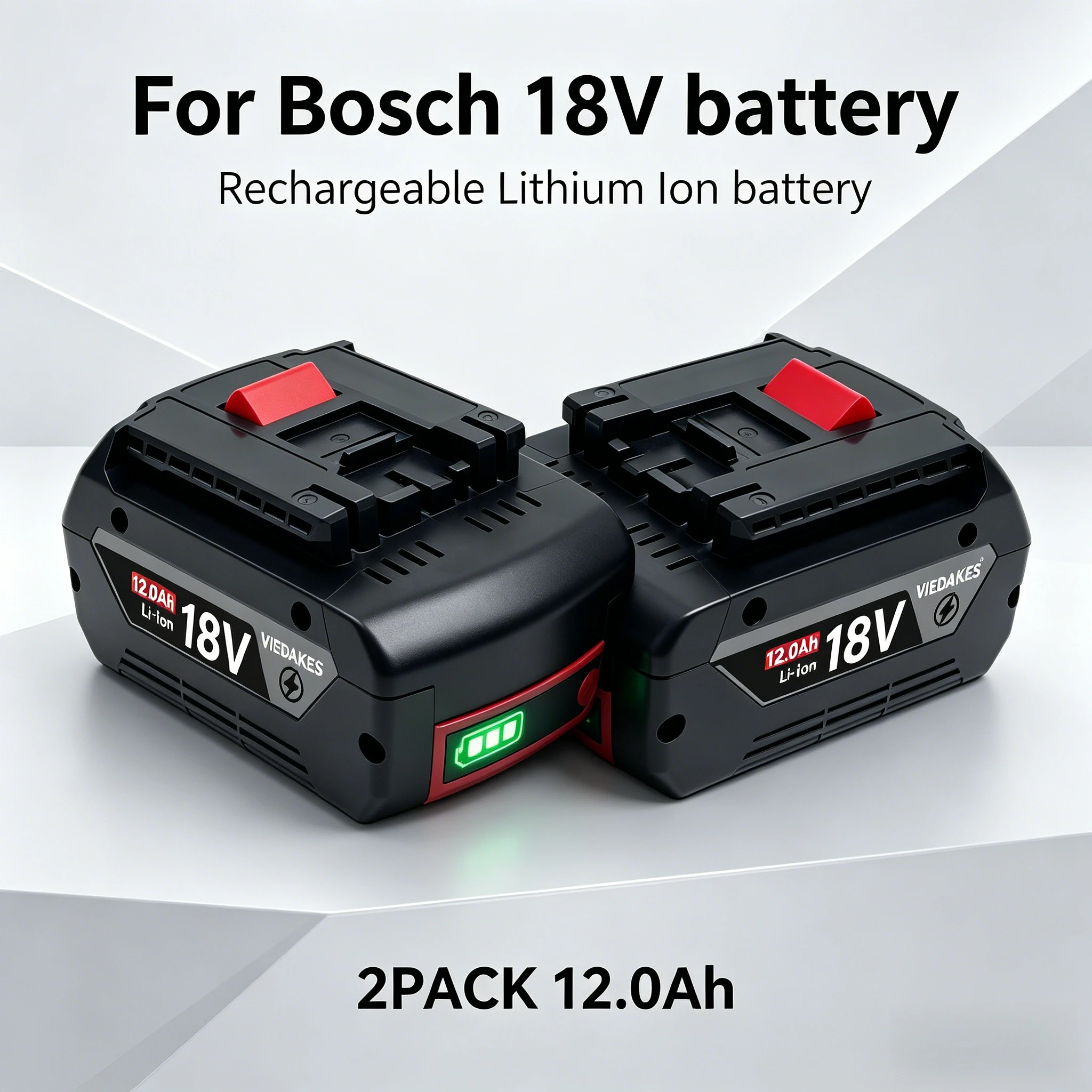 

Professional 12.0Ah 18V Li-ion Battery for Bosch 18V Battery Compatible with GSB GSR GBH 18V Cordless Drill