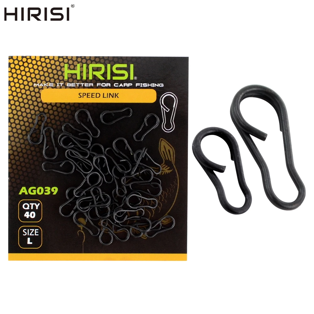 40 stks Vissen Snap Clips Speed Links Karper Terminal Visgerei Accessoires Vissen Swivel Quick Change AG039
