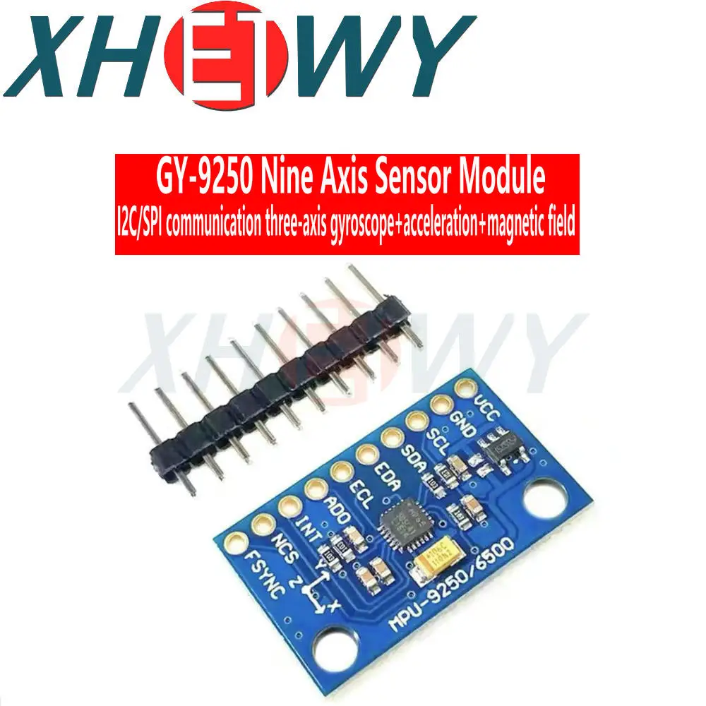 Spi/Iic GY-9250 Mpu 9250 MPU-9250 9-assige Houding Gyro + Versneller Magnetometer Sensormodule Mpu9250