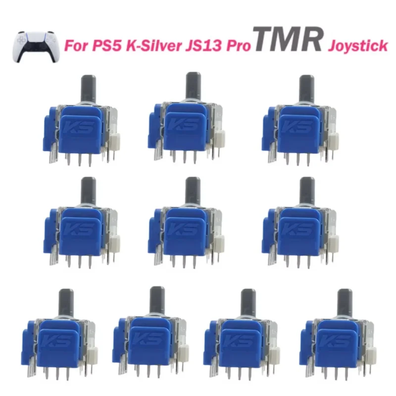 10PCS K-SILVER JS13 PRO TMR Electromagnetic Joystick for PS5 Game Console Replacement Parts TMR Joystick 3D Analog ThumbStick
