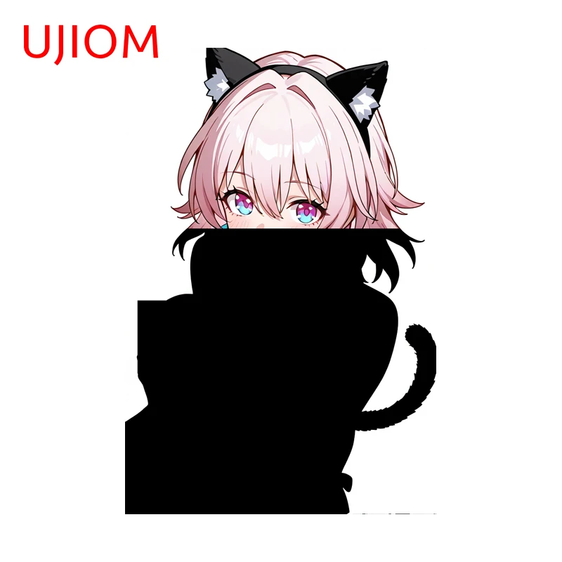 UJIOM Honkai Star Rail March 7th Wall Stickers Cat Ears Lovely Popular Anime Girl Scratch Proof Picture Decal Veneer Wall Decor
