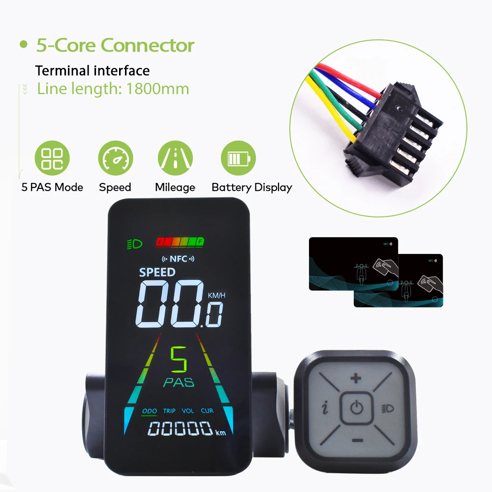 F4【UART2】Turn On The NFC-Bildschirm Elektrisches Fahrrad-Display Ebike-Zubehör 24V/36V/48V/60V Fahrradcomputer Fahrradtacho