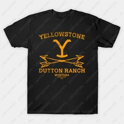 Yellowstone Dutton Ranch T Shirt TV Shows Tshirts Cool Western Cowboy Graphic Tshirt Men Oversized Shirt Ropa Hombre Camisetas