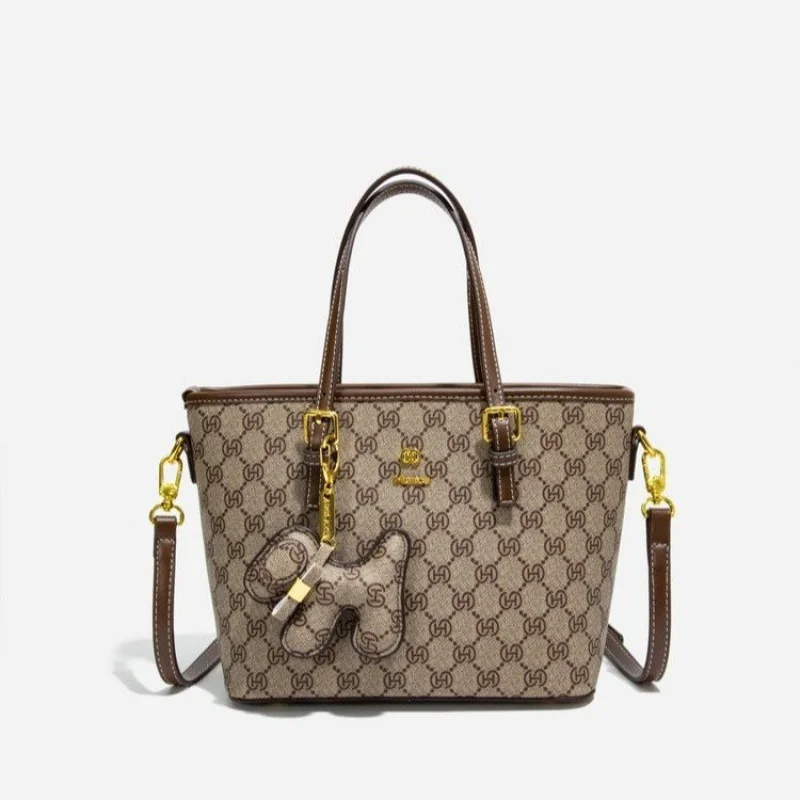 

Popular Elegant Messenger Bag For Ladies - Leather Tote Handbag By Luxury Designer With Pockets