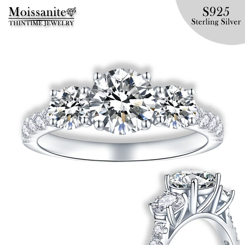 S925 Moissanite Ring for Men and Women, 18K Platinum Plated, Ideal for Engagement,Anniversary, Holiday Gifts,Factory wholesale