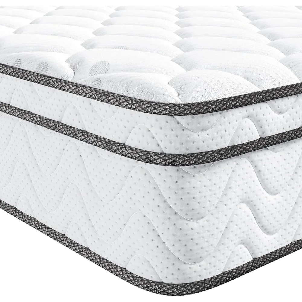 

Queen Mattress, 12 Inch Hybrid Queen Mattress in a Box, Queen Bed Mattress with Memory Foam and Pocket Spring