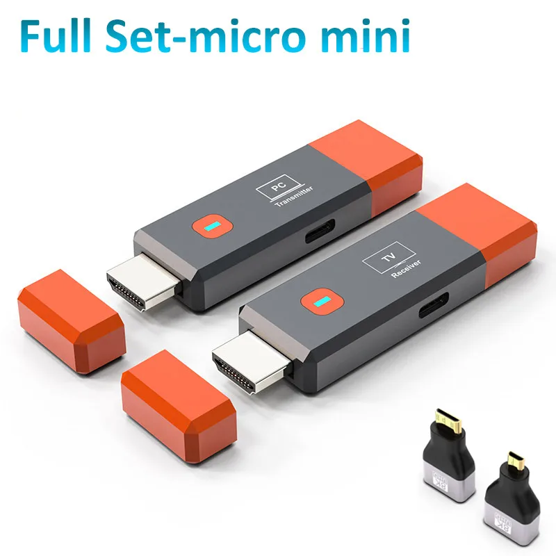 Draadloze HDMI-compatibele videozender en ontvanger Extenderkit TV Stick Dongle-adapter voor pc-camera Laptop naar monitor TV