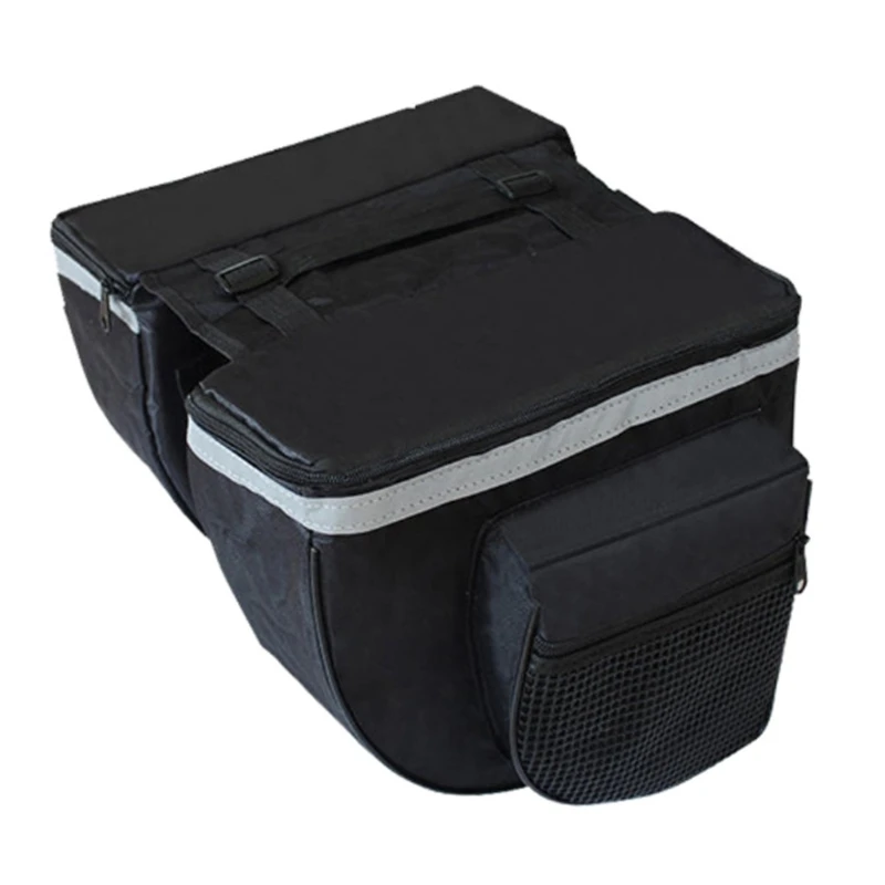 Double Side Saddles Bag with Reflective Trim Luggage Carriers Panniers Bag