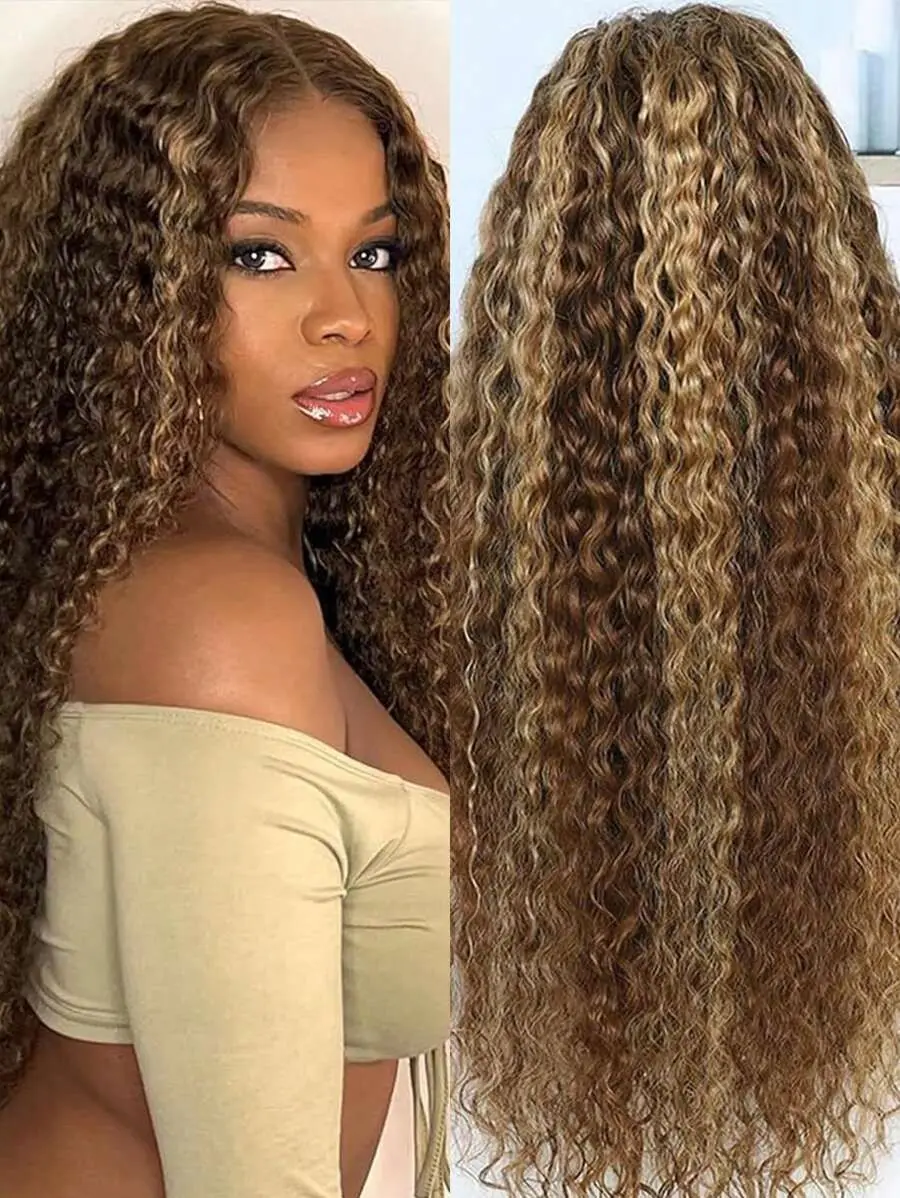 Ombre colorido onda profunda 13x6 hd laço frontal peruca de cabelo humano para mulheres onda de água 30 polegada frente do laço destaque perucas encaracoladas à venda