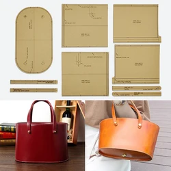 YOMDID 9PCS Handbag Organizer Bag Making Kraft Paper Template Handmade Leather Mold DIY Bag Stencil Leathercraft Accessories