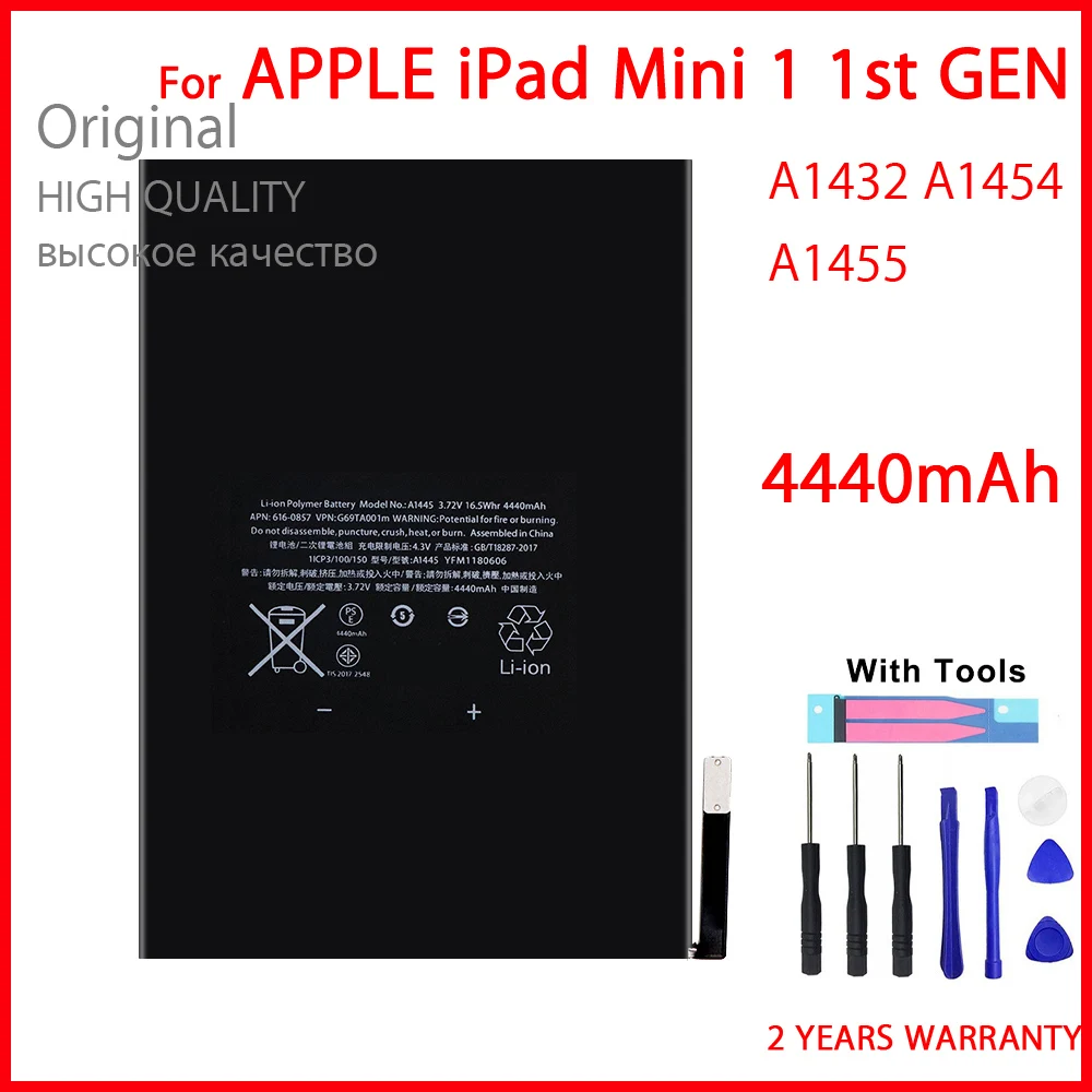 Genuine Tablet Battery For A1484 A1673 For iPad 6 Air 2 A1566 A1567 1 Mini 2 3 4 5 Pro 9.7 10.5 12.9 iPad 5 Air 1 With Tools