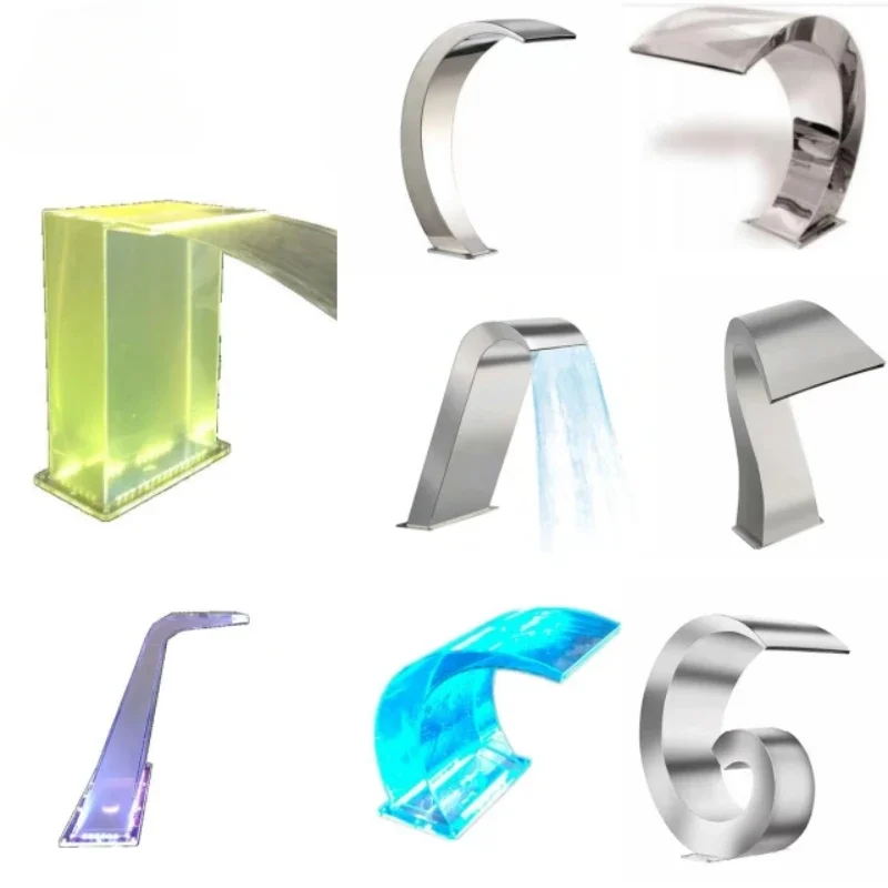 

Wholesale Decoration Rgb Water Blade Swimming Pool Waterfall Fountain With Led Light