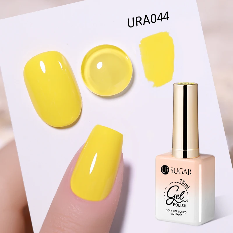 UR SUGAR 15 ml Jelly Milky White Translucent Color Gel Polish Semi Permanent UV Gel Nail Art Soak Off Gel Lack Neueste Mode gel nagellak база для манікюра цветная сухоцвет для ногтей