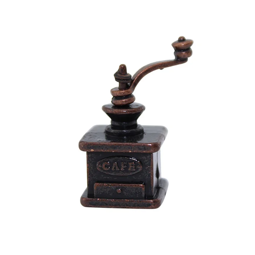 

1/12 Dollhouse Miniature Accessories Mini Metal Vintage Coffee Grinder Simulation Furniture Model Toys for Doll House Decoration