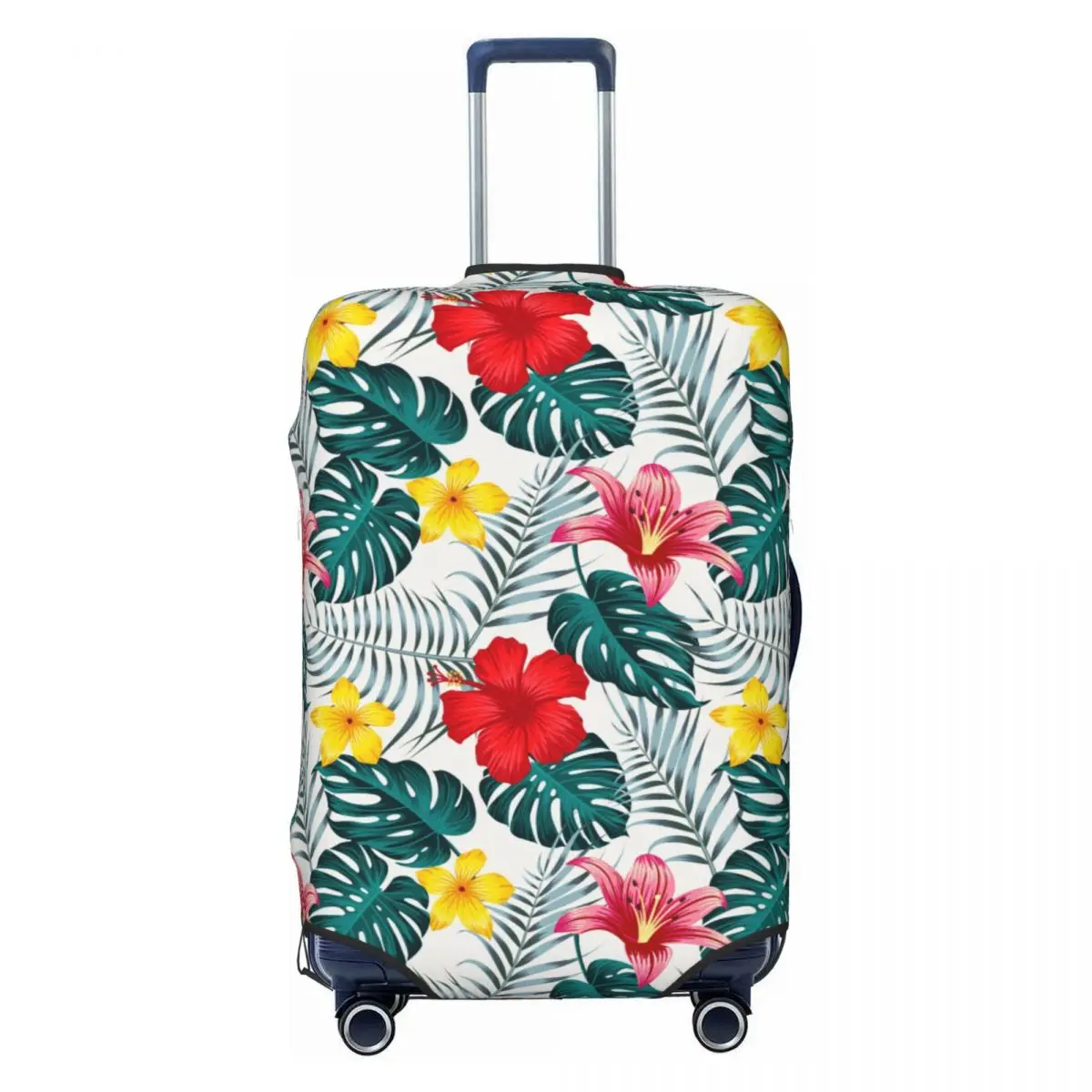 

Hawaii Floral Tropical Flowers Leaves Suitcase Cover Washable Luggage Covers Protector for 18-32 inch