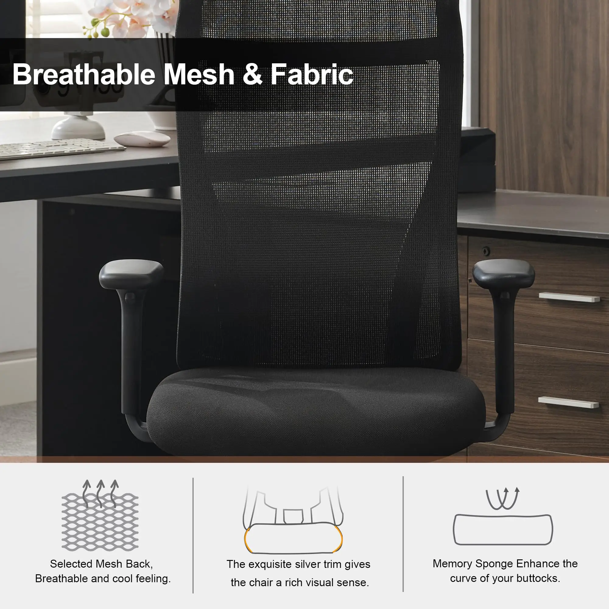 Free Shipping High Back Mesh Reclining Ergonomic Office Chair Swivel Computer Chair