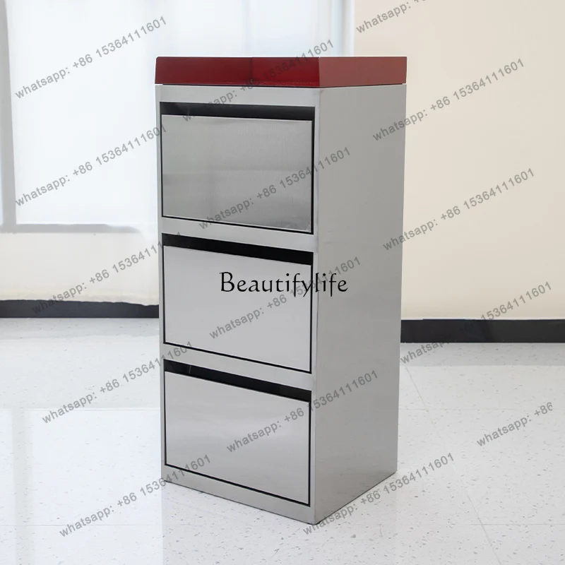D30Haircut tool cabinet, special stainless steel tool table for hair salon, storage locker