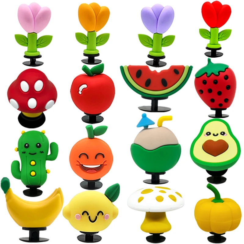 1PCS 3D Schuh Charms Wassermelone Erdbeere Banane Schuh Dekorationen Zubehör Tulpen Kaktus Pilze Sandalen Pins Für Frauen Kind – Detail 7