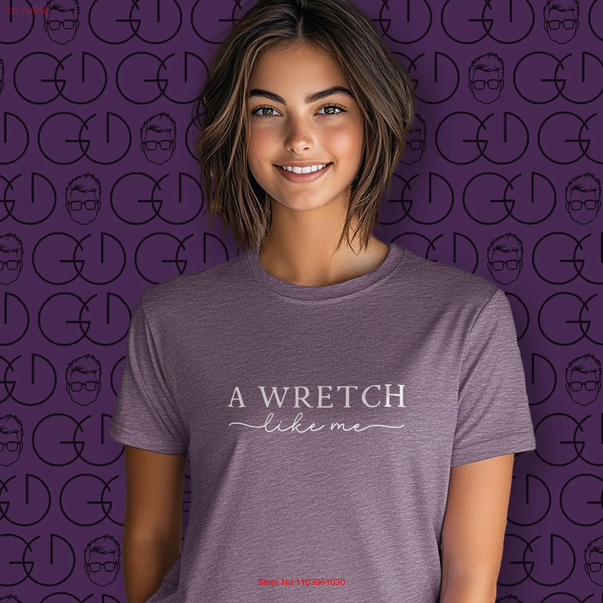 Christian T Shirt Amazing Grace Wretch Like Me Jesus Faith Bible Funny Verse long or short sleeves