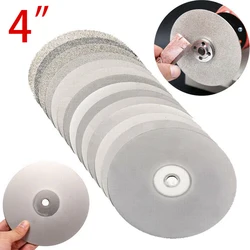 Polishing Grinding Disc 600/800/1200/3000 Grit L 100mm Diamond Coated Flat Lap Wheel Lapidary Jewelry Tool For Carpentry In Wood