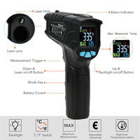IR01B Industrial Thermometer 50℃~550℃ (58℉~1022℉) Portable Infrared Temperature Tester Black Industrial Thermometer