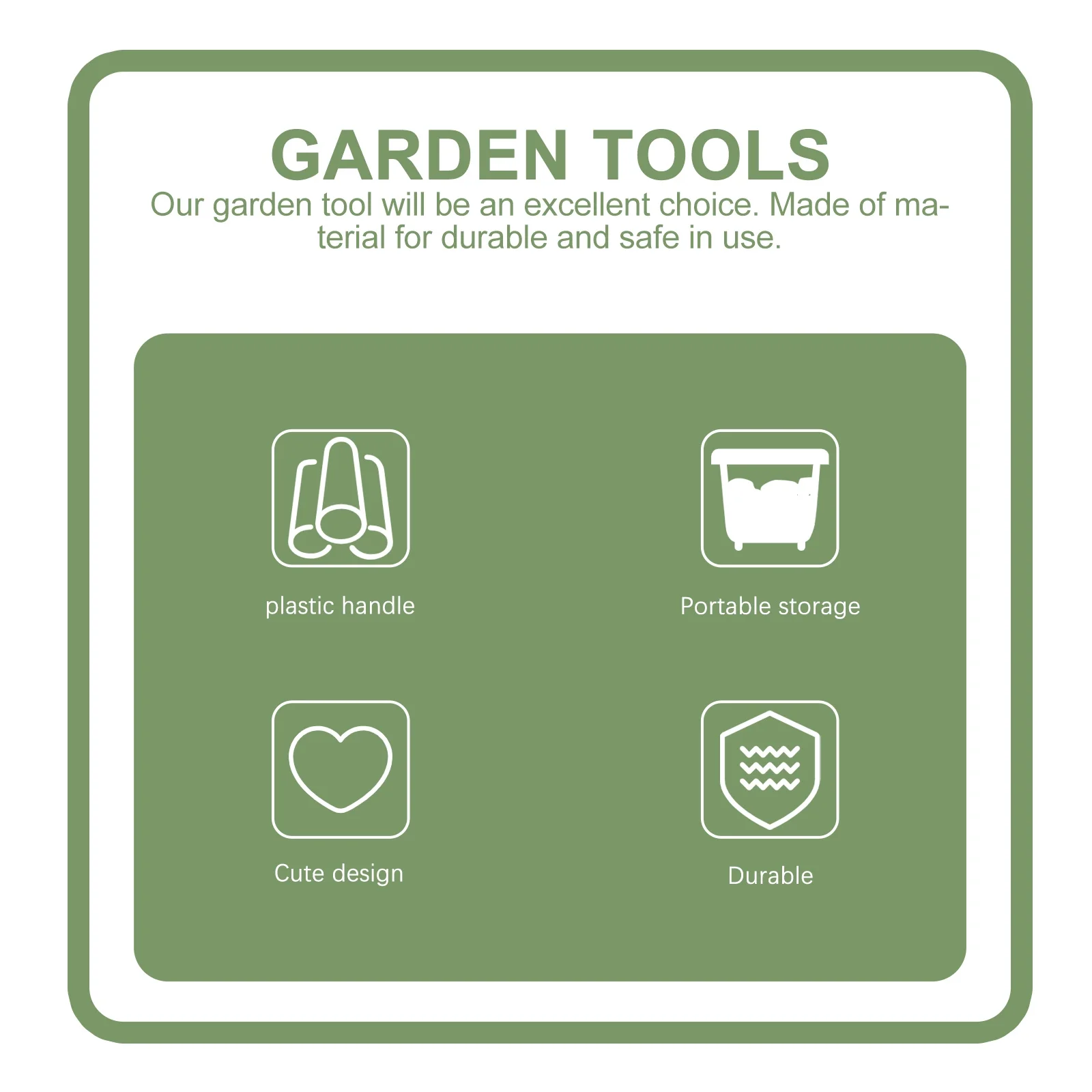 1Set Kids Garden Tool Set Durable Safe Multi-Purpose Gardening Tools for Kids Planting Digging Playing Outdoor Fun