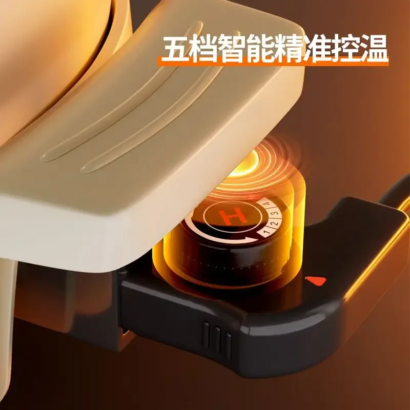 [القسم الأيسر والأيمن] وعاء متكامل للتحميص والشطف، فرن منزلي، وعاء قلي بدون دخاني، مقلاة خبز متعددة الوظائف