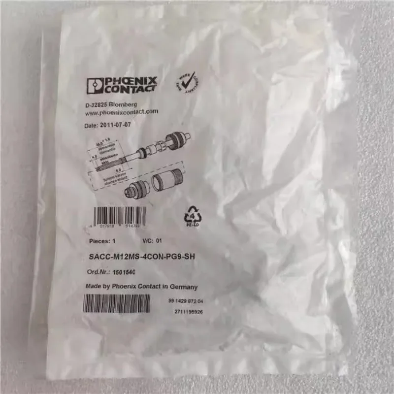 

2pcs SACC-M12MS-4CON-PG 9-SH - 1501540 Connector