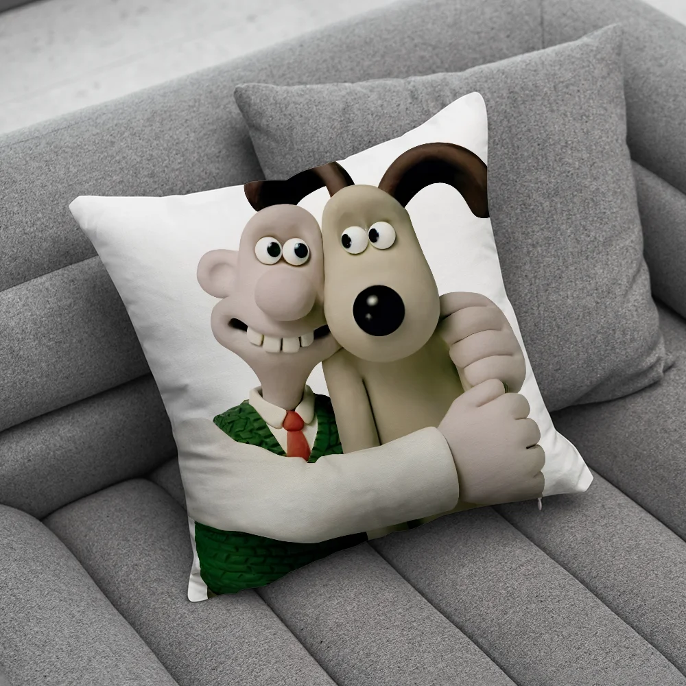 W-WallaceS And Dog G-GromitS Pillow Case Soft Cushion Cases for Farmhouse Sofa Decor Home Decorations and Protector