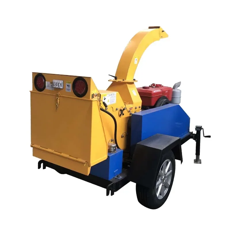 YJC6130-2 Electrical or  Engine 1.5-2T/H Capacity Forest Wood Branch Shredder Crusher Machine