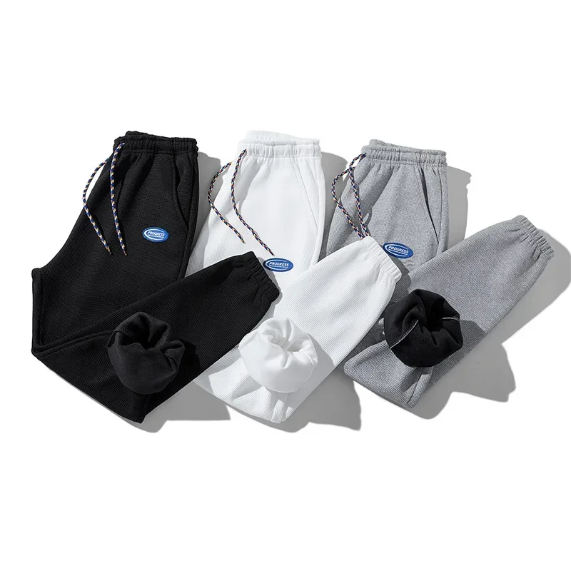 Pantalones de entrepierna abierta para hombre, pantalón Sexy, holgado, de pierna ancha, recto, deportivo, informal, con cordón de etiquetado,