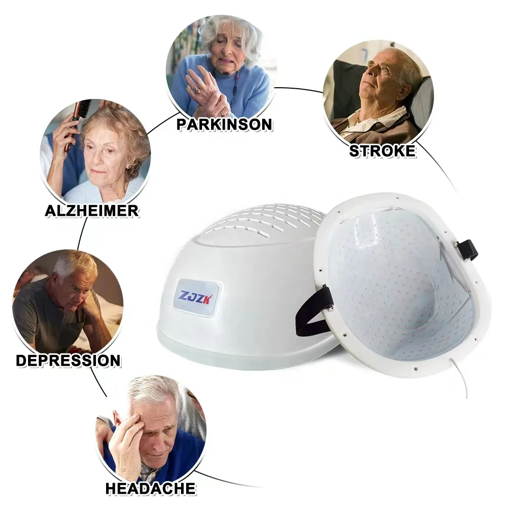 

Portable 810nm 1070nm Phototherapy Helmet Brain Stimulation Infrared Light for Parkinson Alzheimer Dementia Cure