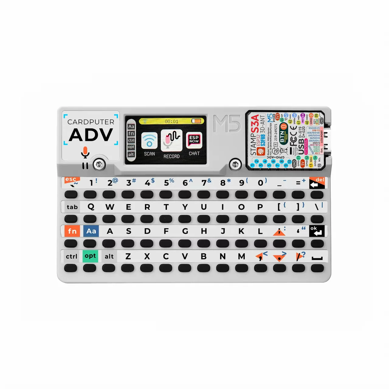 Official M5Stack Cardputer Adv Card Computer 56 Key Programmable Development Board Stamp-S3A