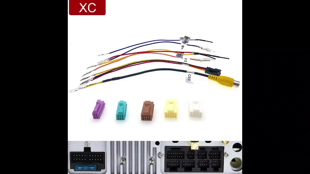 Adattatore RCA A 10 Pin Per Telecamera Retromarcia – 2 Pezzi, Per Autoradio Android Aftermarket