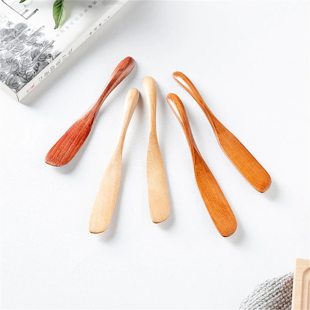 Spatula Knife Butter Knife Wooden Jam Cheese Knife Safe Environmentally Friendly Smear Baking Utensils Dinner Knives Tableware