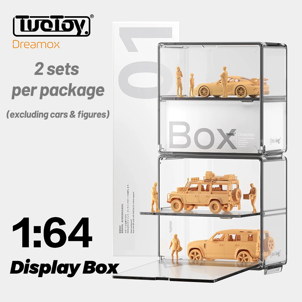 

1/64 Scale Model Scene Display Cars Acrylic Case Can be stacked fit MiniGT Tomica Hot wheels Assembled Dust Proof Box Cabinet