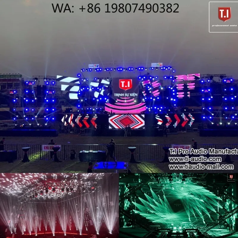 Dual 10 Inch Active Passive Line Array Powerful Sound for Indoor Outdoor Show