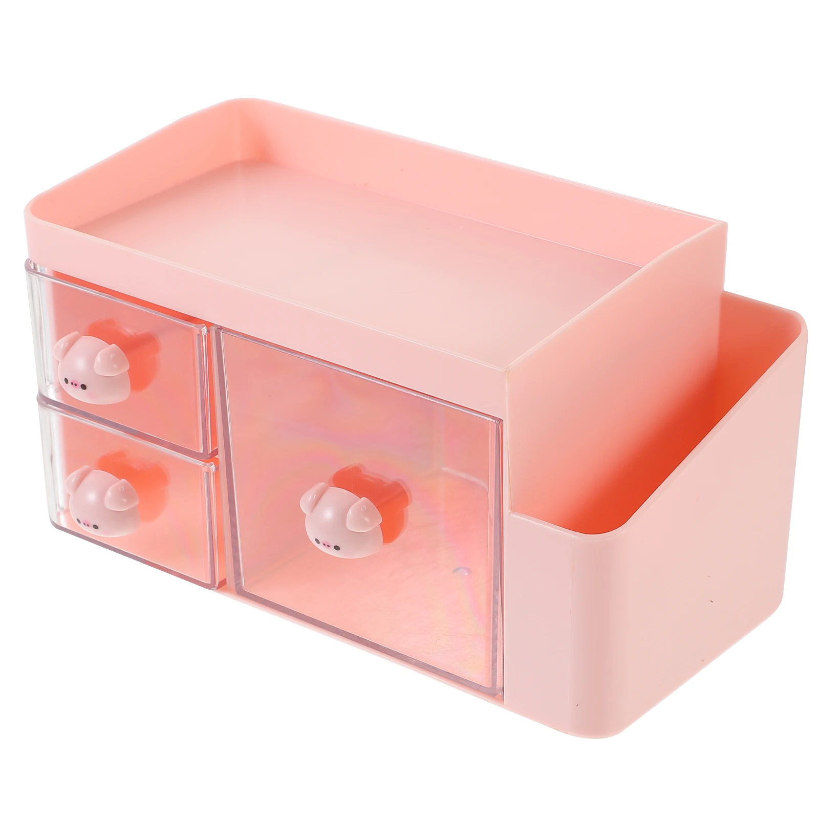 

Drawer Organizer Stationery Storage Box Desk Pen and Rack Manager Organiser Pink Pp