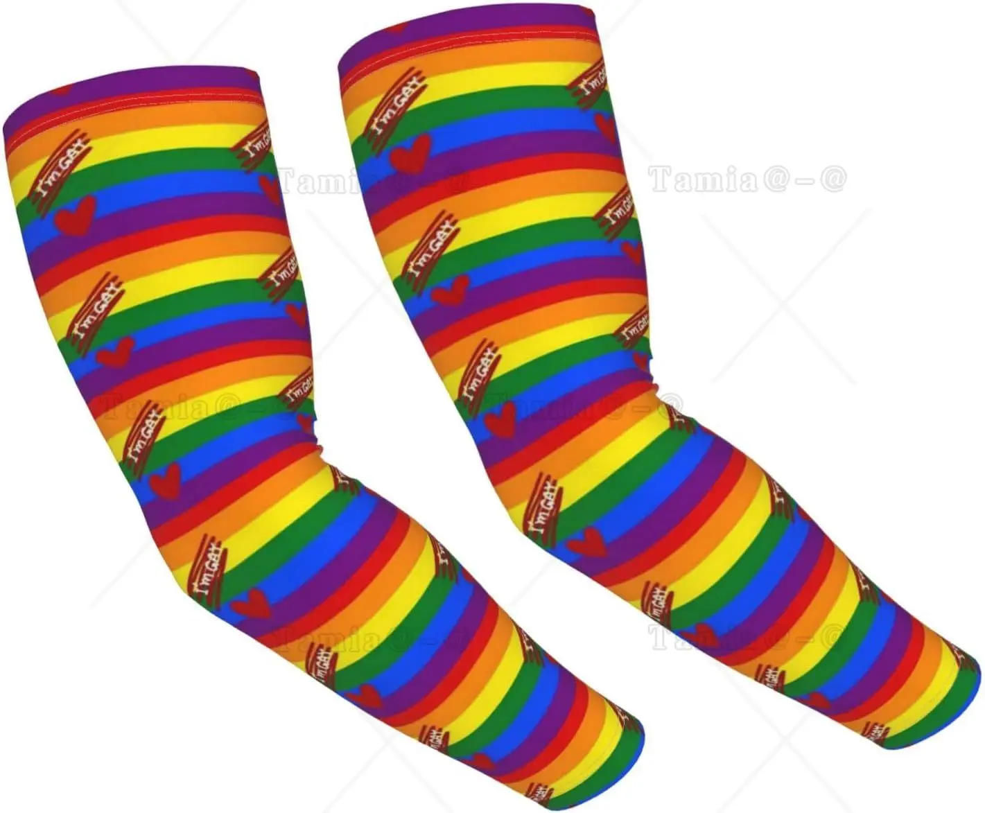 

Rainbow Lgbt Gay Pride Sun Protection Arm Sleeves for Men Women Lgbt Sport Cooling Arm Sleeves for Baseball Cycling