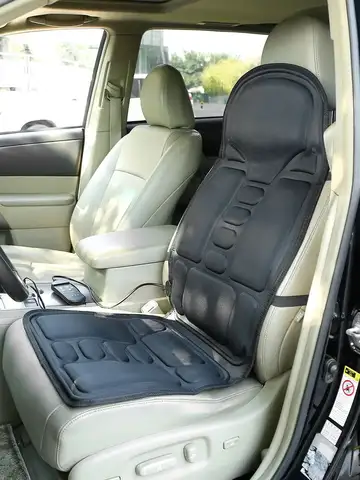Back Massager Seat Cushion Electric Massage Car Seat Cushion with Heating Function 8 Vibration Modes 3 Intensity Levels