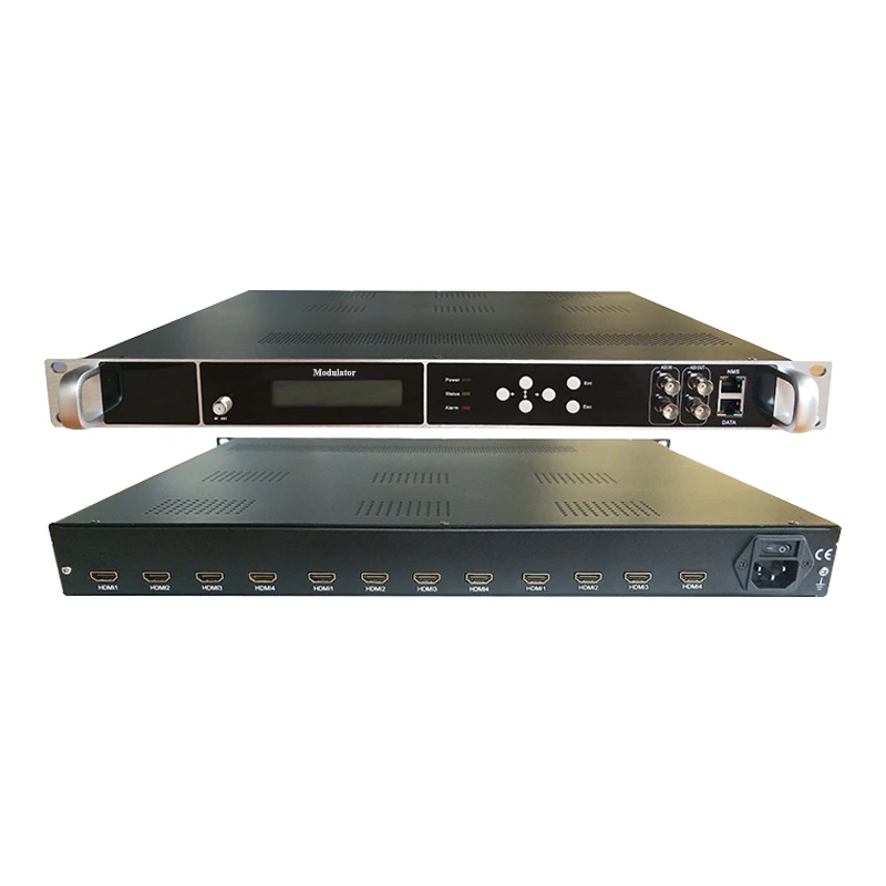 Multiple HD to DVB-T/ISDBT/DVB-C/ATSC RF encoder modulator digital headend