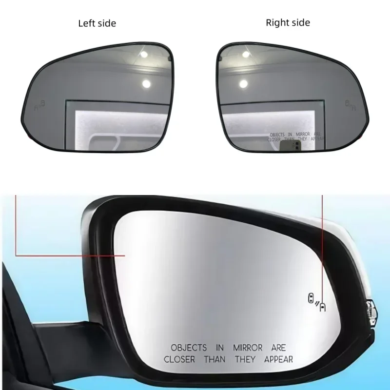 For Toyota RAV4 2019 2020-2023 US Version With Heated Blind Spot Side Mirror Glass Car Accessories Rearview Mirror Glass Lens
