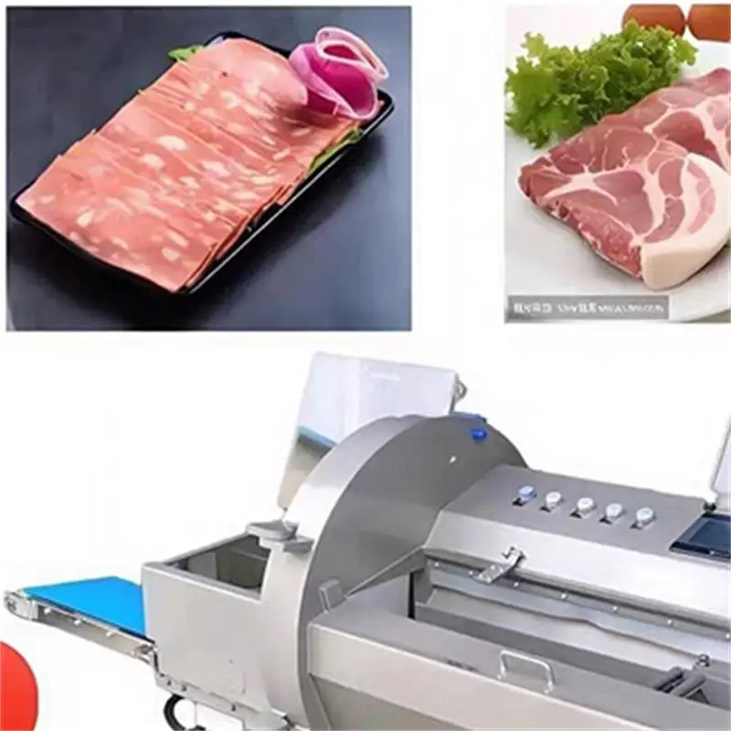 Steak Bacon Ham Slicer Frozen Meat Slicer Machine Pork Meat Bone Ribs Cutting Machine